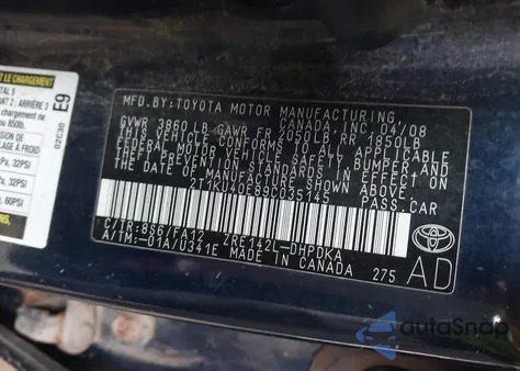 2009 Toyota Matrix from USA, damaged, VIN 2T1KU40E89C035145